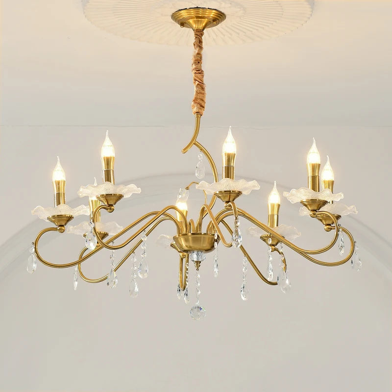 European antique copper chandelier