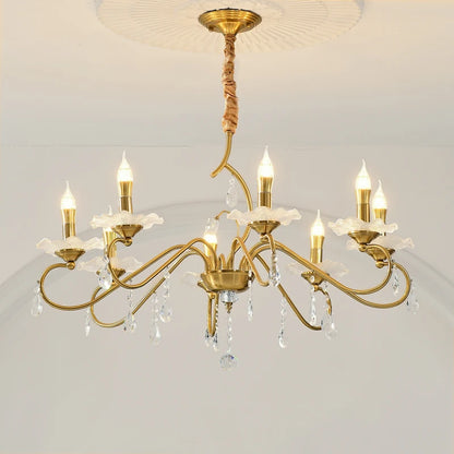 European antique copper chandelier