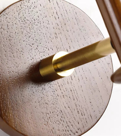 Nordic solid wood fabric wall lamp for bedroom