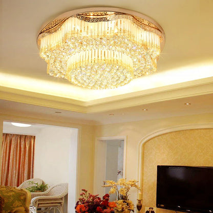 European vintage design crystal ceiling light