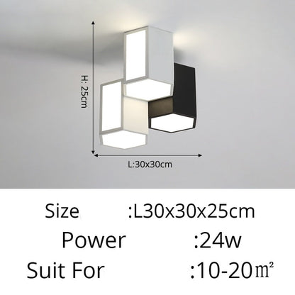 Ljuskronor med modern geometrisk konst