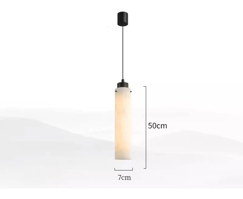 Natural marble led pendant light for dining room