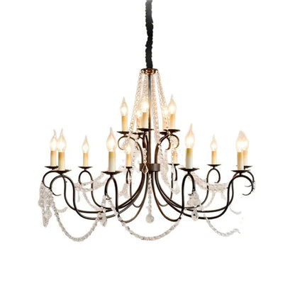 Noir french crystal loft piece