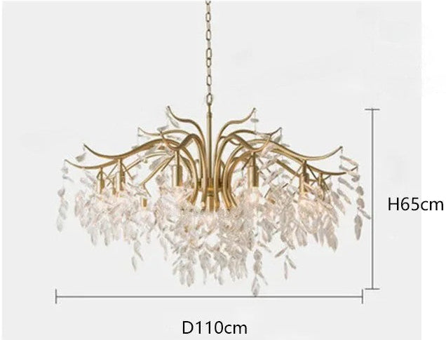 Luxury crystal ceiling chandelier for villa living room