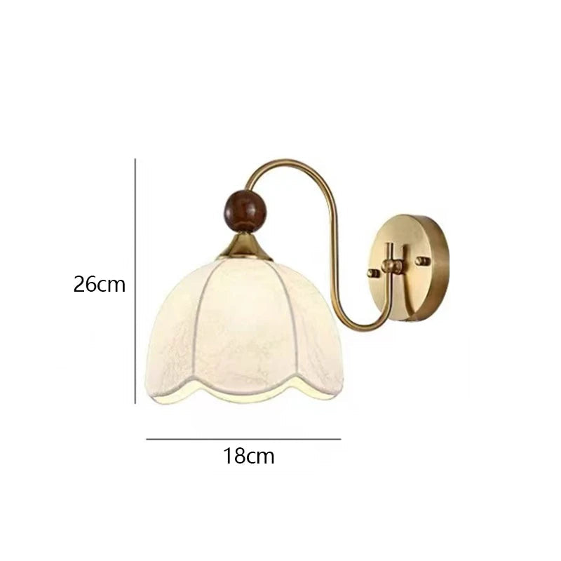 French fabric wall lamp with cable switch