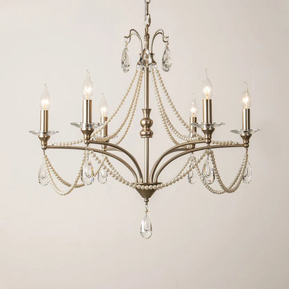 French pearl crystal chandelier for villa living room