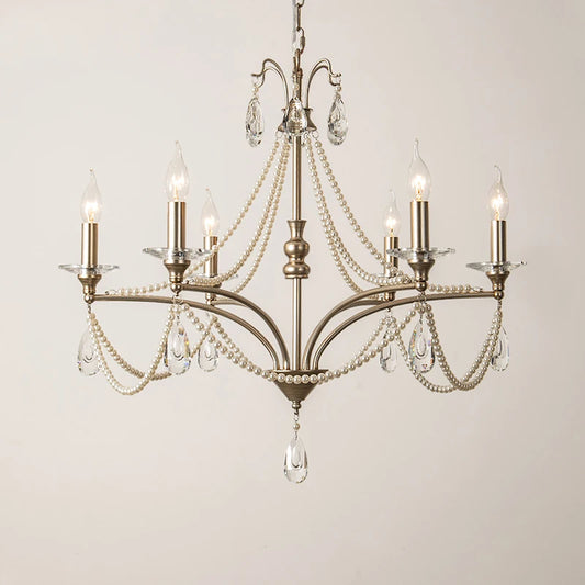 French pearl crystal chandelier for villa living room