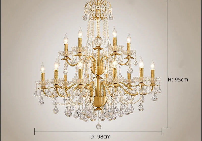 K9 crystal french candle centerpiece