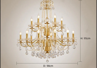 K9 crystal french candle centerpiece