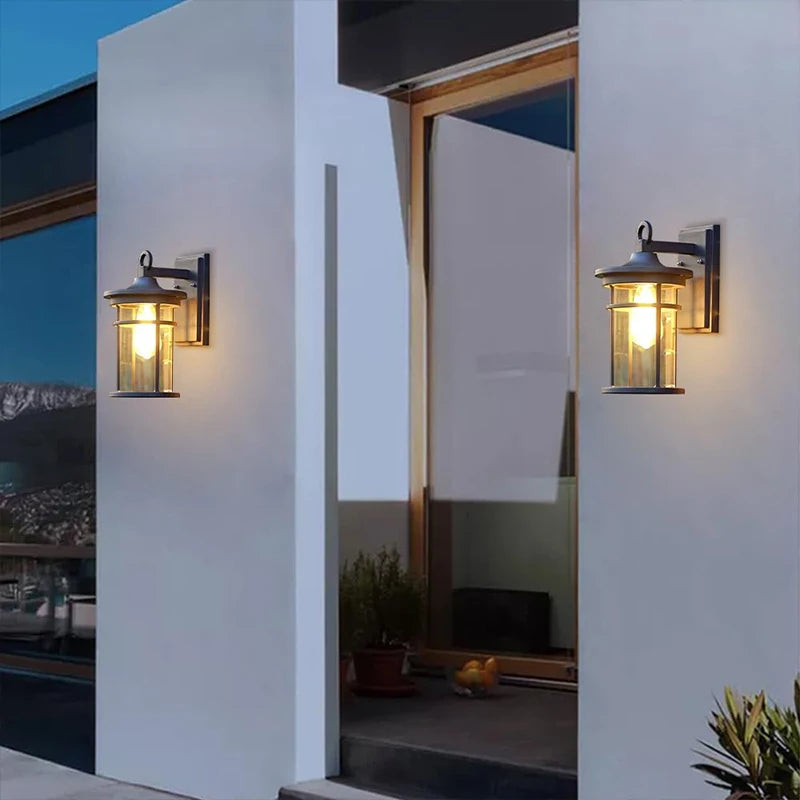 IP55 Outdoor waterproof clear glass shade lamp