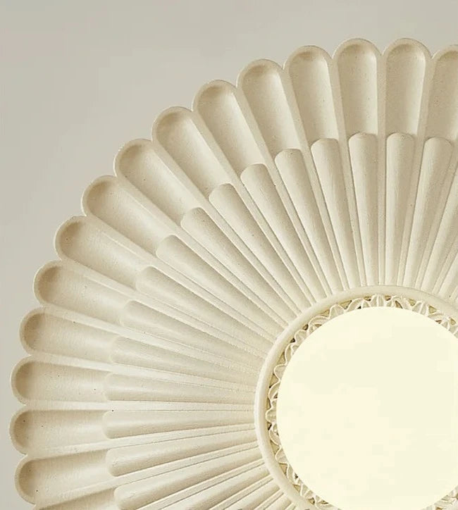 LUXELY milk white french round sconce