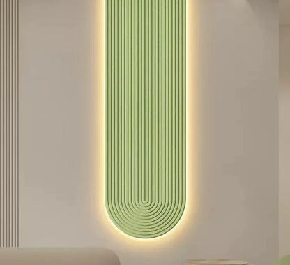 Minimalistische wandlamp met muurschildering