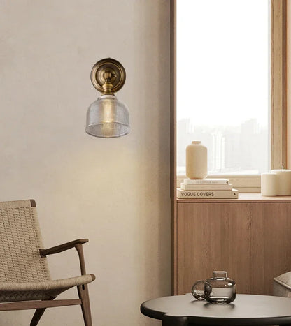 European brass wall light for living room
