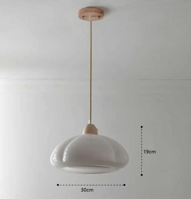 Pumpkin glass LED pendant light japanese style