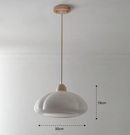 Pumpkin glass LED pendant light japanese style