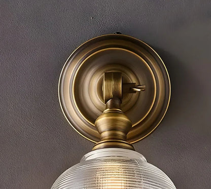 European brass wall light for living room