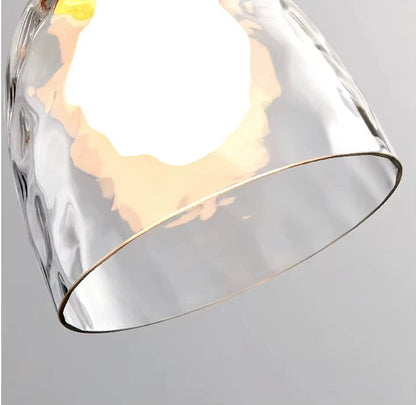 Suspension en verre de style nordique pour îlot de cuisine