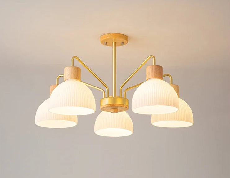 Nordic wooden ceiling chandelier for living room