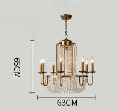 Vintage bronze crystal room chandelier