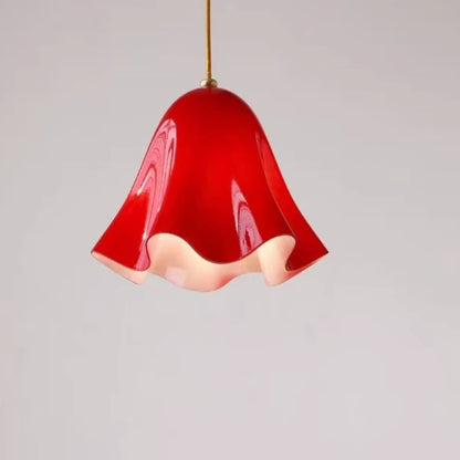 French vintage colorful glass chandelier for corridor