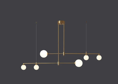 Suspension en verre et laiton g9