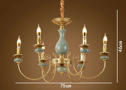 LUXELY Ceramic candle chandelier