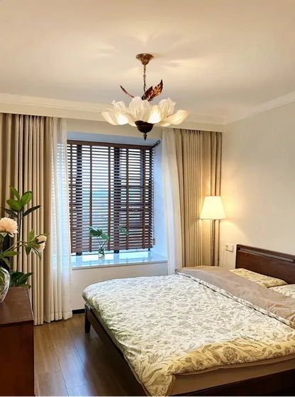 Wabi-Sabi-Stoff-Schlafzimmer-Pendelleuchte