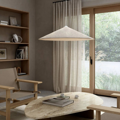 Japanese silk pendant light