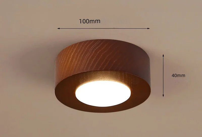 Walnut brass ceiling spotlight for kitchen island