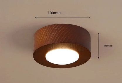 Walnut brass ceiling spotlight for kitchen island