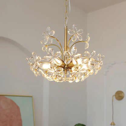 Crystal candle chandelier for living room