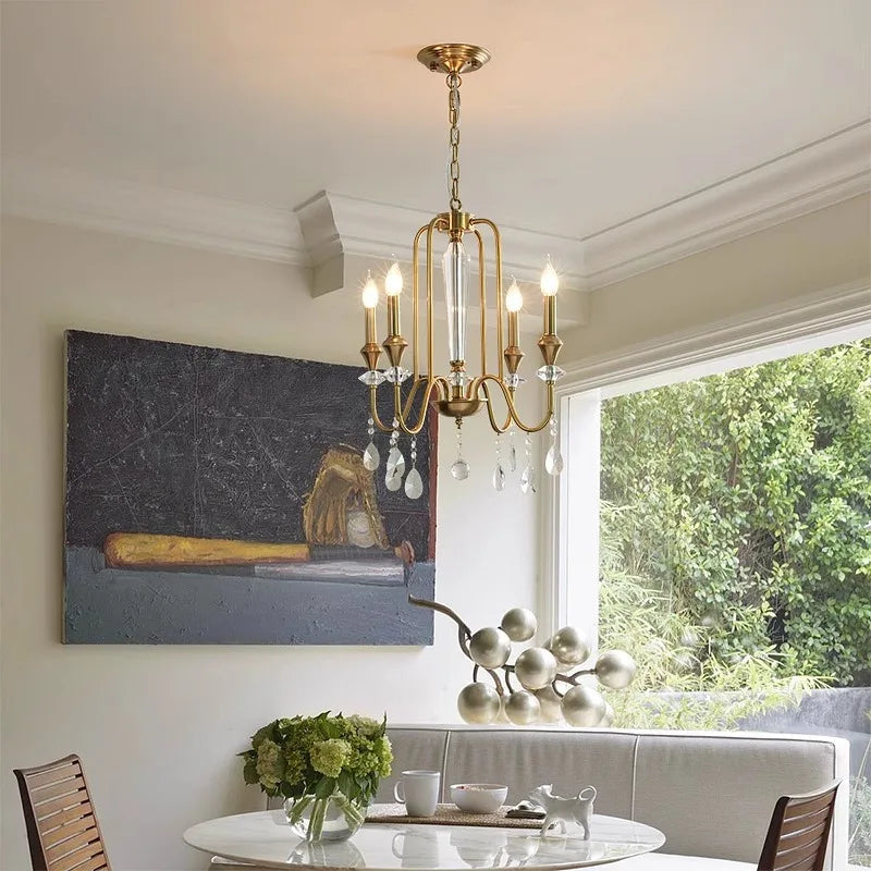 European glass crystal cascade chandelier