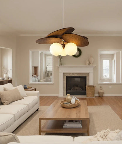 Wit glazen plafond met bloembladkleurige tint