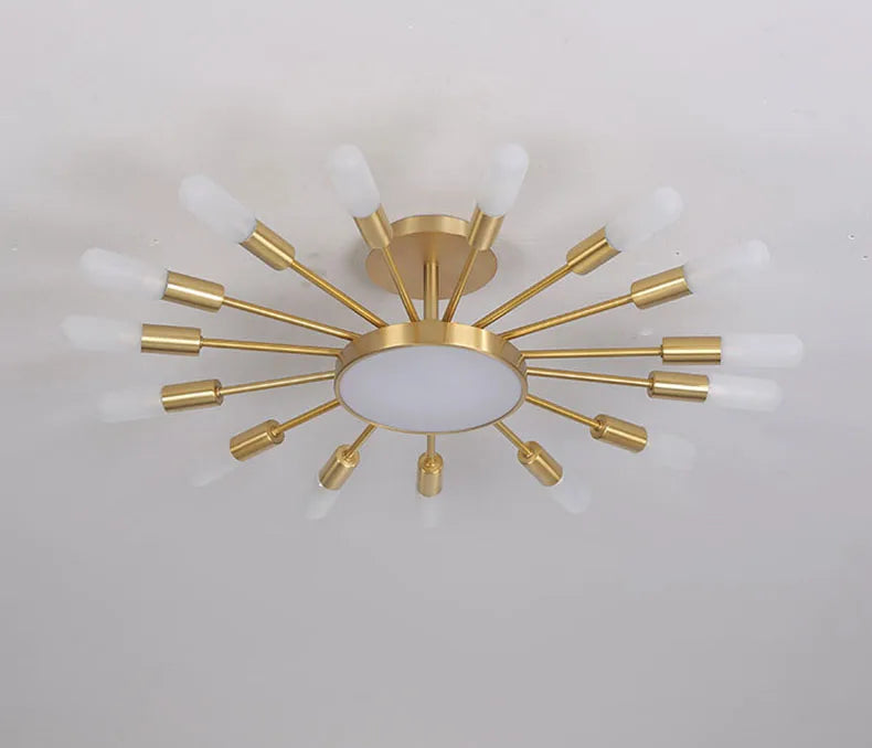 Brass chandelier