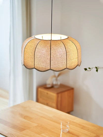 Japanse stoffen hanglamp voor de slaapkamer