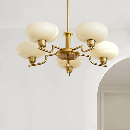 Vom Bauhaus inspirierter LED-Kronleuchter für das Wohnzimmer