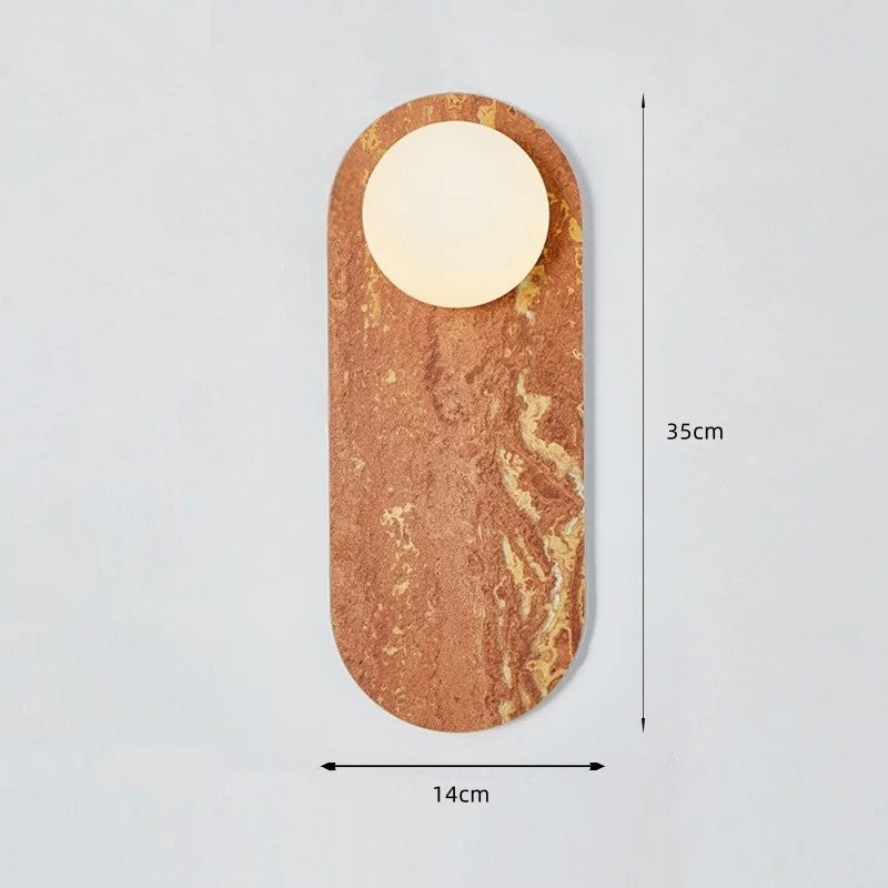 Lyxig vägglampa i marmorsten