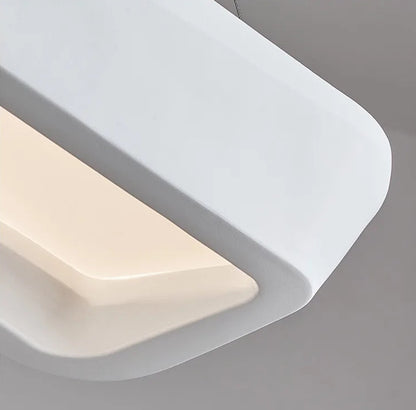 Wabi sabi rectangular pendant light for dining room