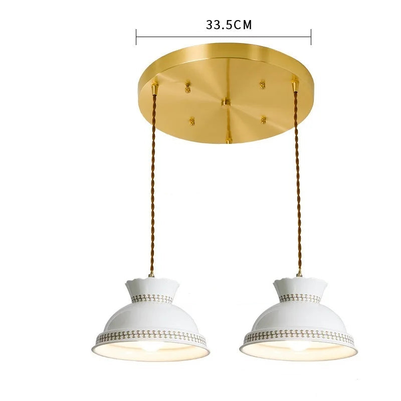 Butterfly keramische koperen LED-hanglamp voor de slaapkamer