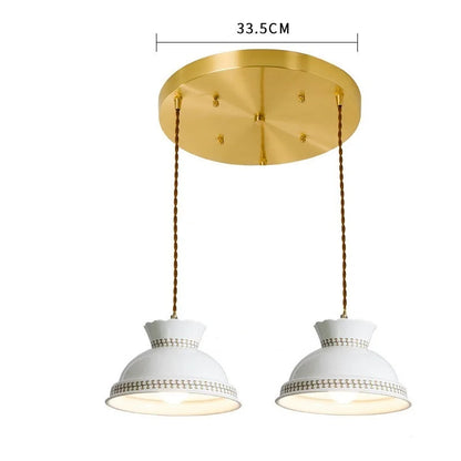 Butterfly keramische koperen LED-hanglamp voor de slaapkamer