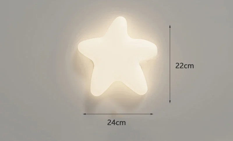 Wolken- en sterrenwandlamp