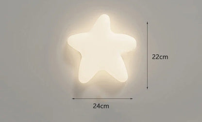 Wolken- en sterrenwandlamp