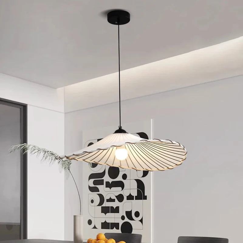 Katoenen linnen hanglamp voor de eetkamer