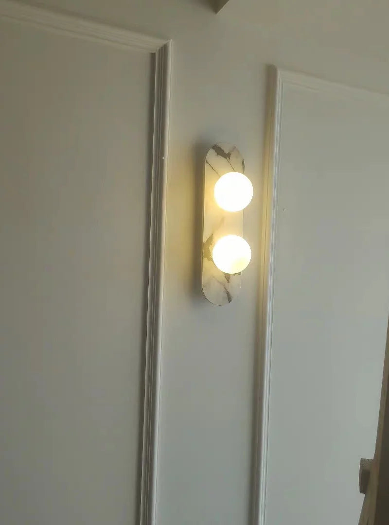 Minimalistisk vägglampa i marmor för hotell