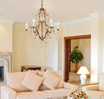 Grande gold country chandelier