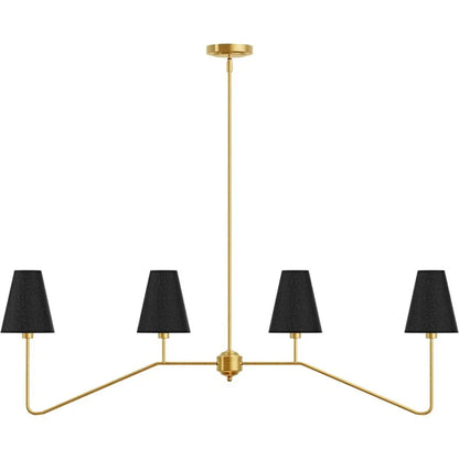 Linen drum island chandelier