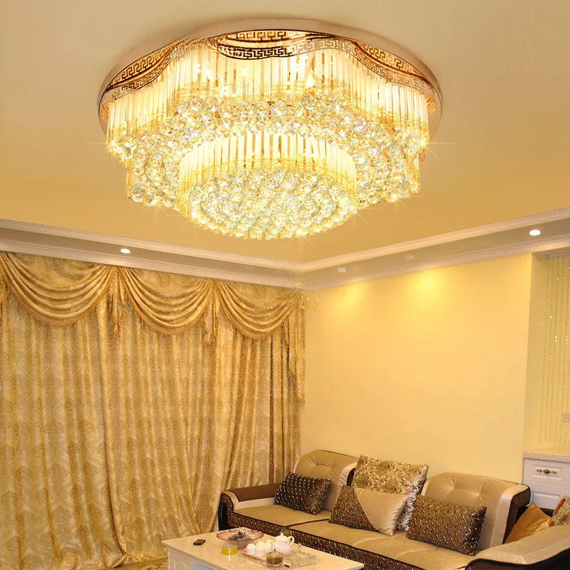 European vintage design crystal ceiling light