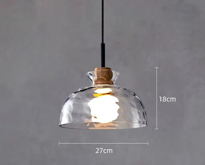 Suspension en verre de style nordique pour îlot de cuisine