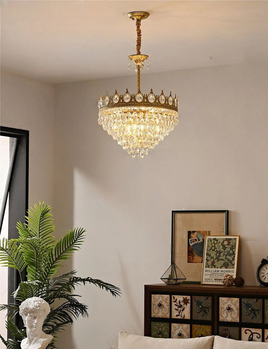 Lujosa lámpara de araña francesa posmoderna