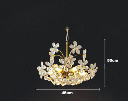 Crystal candle chandelier for living room